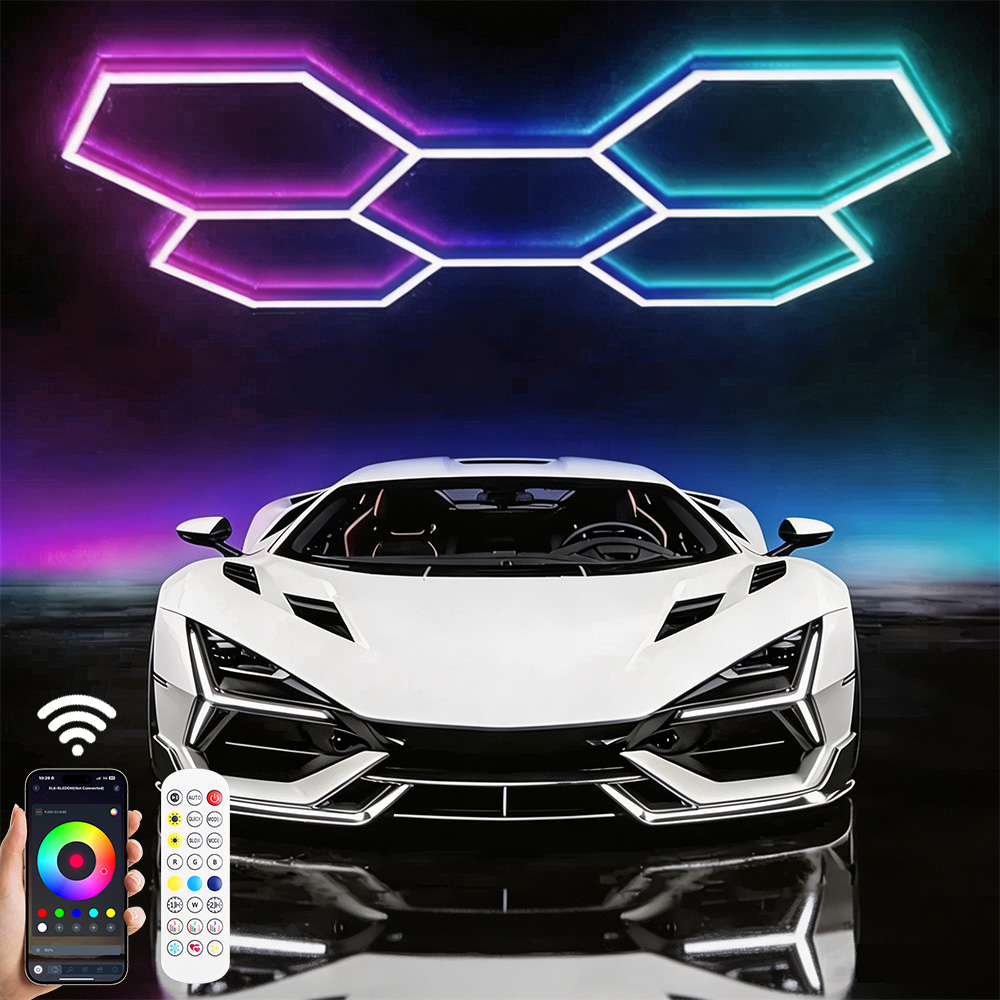 Esports Gaming App - RGB 육각형 허니콤 튜브 LED 천장
