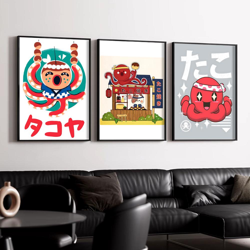 귀여운 타코야키 포스터 벽 포스터 게임룸 및 e스포츠  - Esports Gaming Poster 리뷰 및 가격