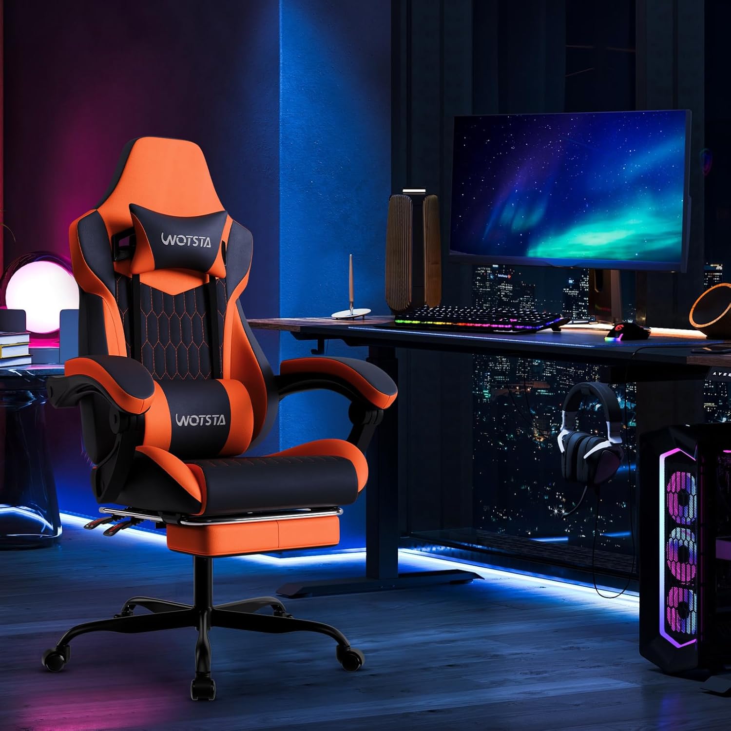 발받침대가 있는 게이밍 의자, 높은 등받이 게이밍 의자 - Esports Gaming Chair 리뷰 및 가격