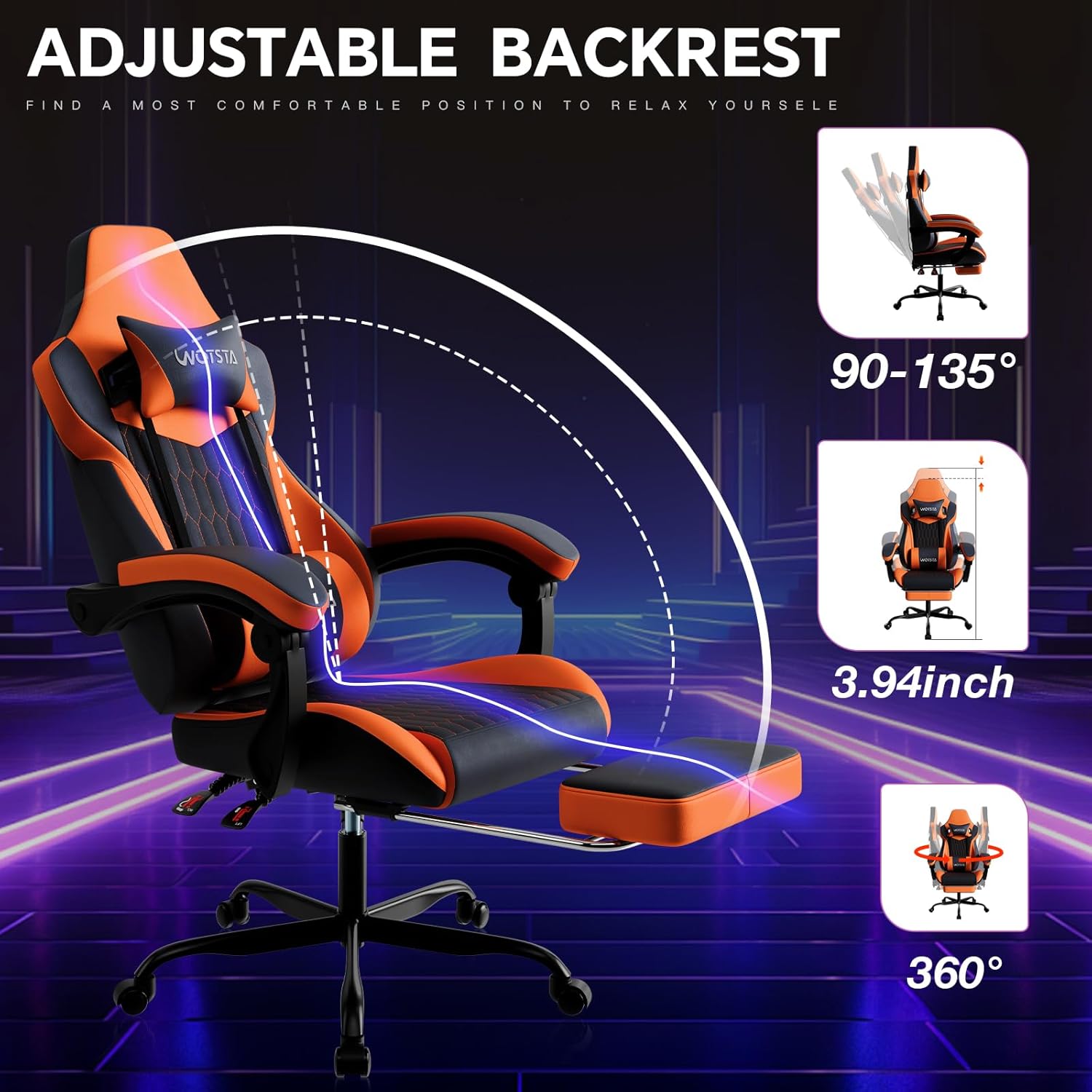 발받침대가 있는 게이밍 의자, 높은 등받이 게이밍 의자 - Esports Gaming Chair 리뷰 및 가격