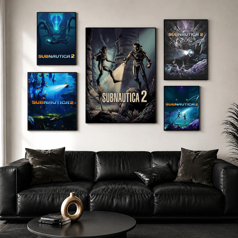 S-SubnauticaS 2 포스터 HD 벽 장식 게임 - Esports Gaming Poster 리뷰 및 가격