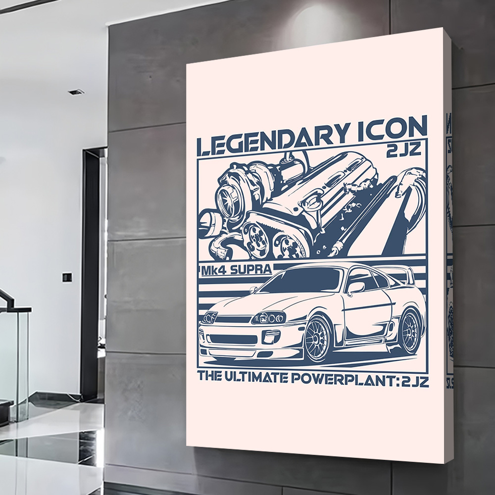 MK4 스포츠카 2JZ 엔진 프린팅 포스터 맞춤형 E  - Esports Gaming Poster 리뷰 및 가격