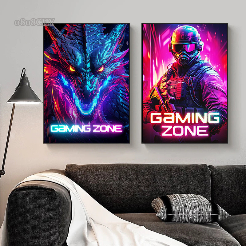 드래곤 암살자 공간 갑옷 게임 영역 캔버스 포스터 인쇄 - Esports Gaming Poster 리뷰 및 가격