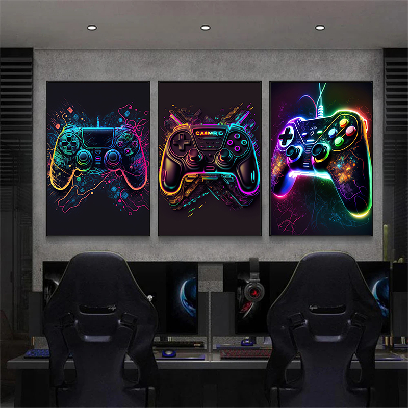 멋진 게임용 벽 예술 캔버스 그림, 화려한 게이머 컨트 - Esports Gaming Poster 리뷰 및 가격
